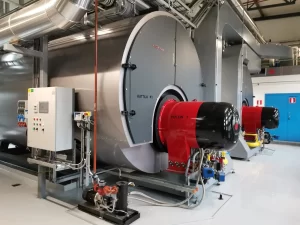 Renkomäen 2 x 12,5 MW Kaukolämpölaitos sisältä.